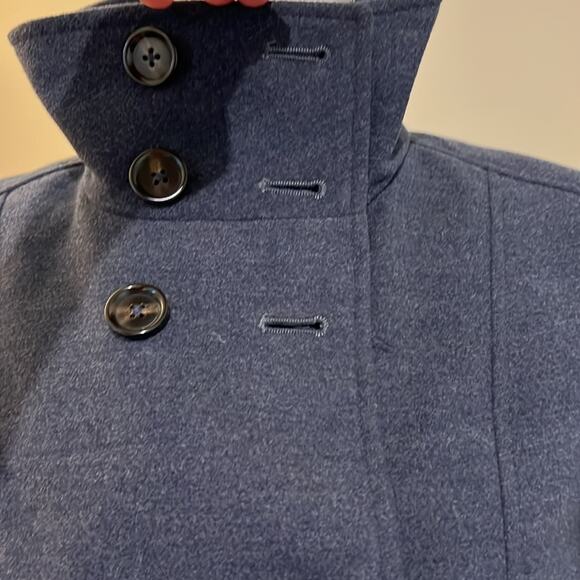 BLACK RIVET Classic Pea Coat Double Breasted Navy M Medium Lined Pockets Classy - Picture 5 of 16